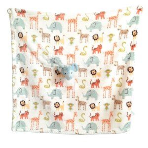 Jimco Lamp Safari Plush Elephant Snake Lion Monkey Baby Blanket Lovey 29" X 29"